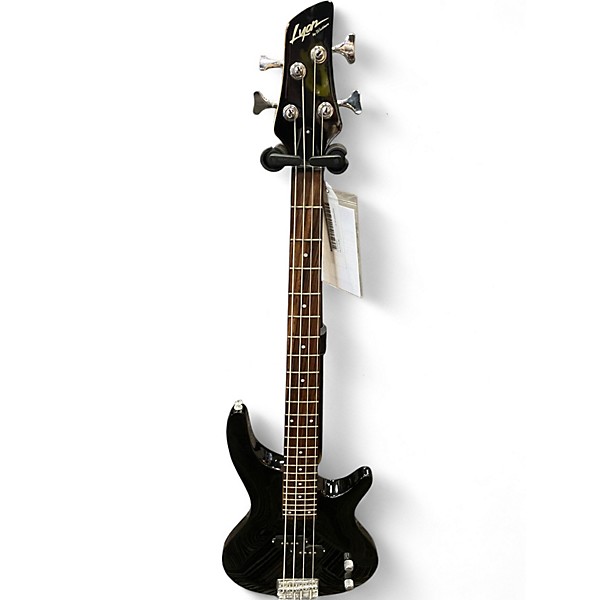 Used Lyon By Washburn XB-100 Black Electric Bass Guitar