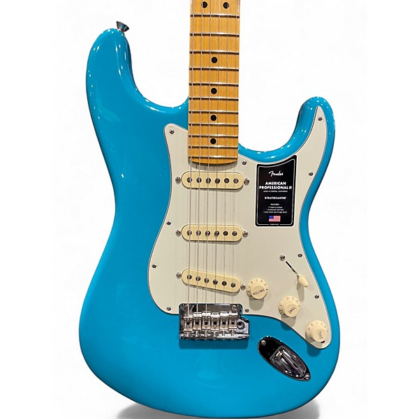 Used Fender American Professional II Stratocaster Miami Blue Solid Body Electric Guitar