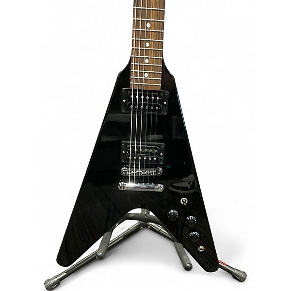 Used Gibson Eighties V Black Solid Body Electric Guitar