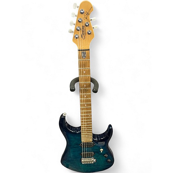 Used Sterling by Music Man jp150 Cerulean Blue Solid Body Electric Guitar