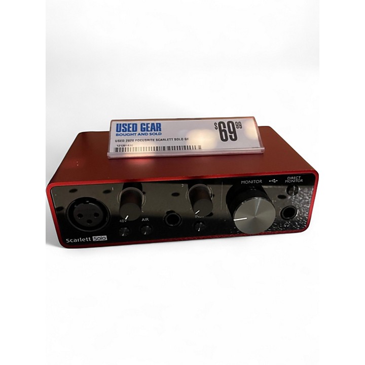 Used 2020 Focusrite Scarlett Solo Gen 3 Audio Interface
