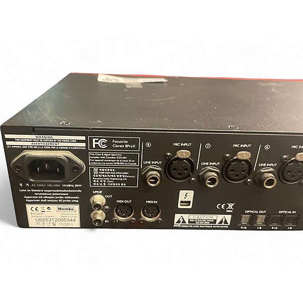 Used Focusrite Clarett 8PreX Audio Interface