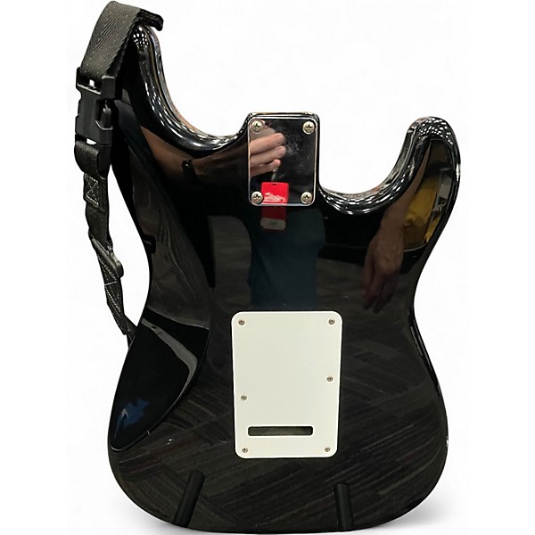 Used Fender 90's squier LH Black Solid Body Electric Guitar