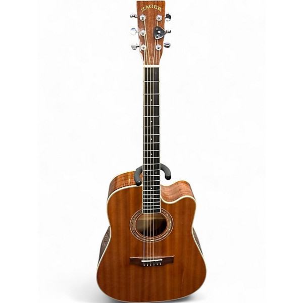 Used Zager zad-50e Mahogany Acoustic Electric Guitar