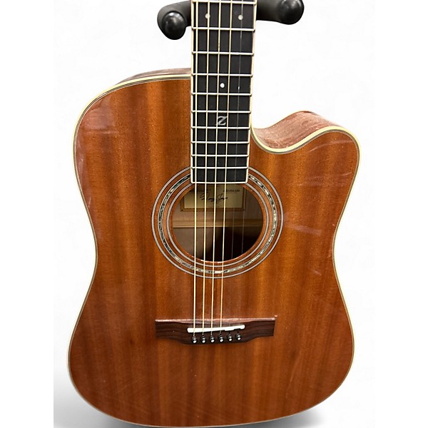 Used Zager zad-50e Mahogany Acoustic Electric Guitar