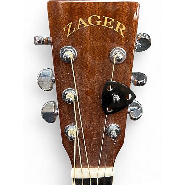 Used Zager zad-50e Mahogany Acoustic Electric Guitar