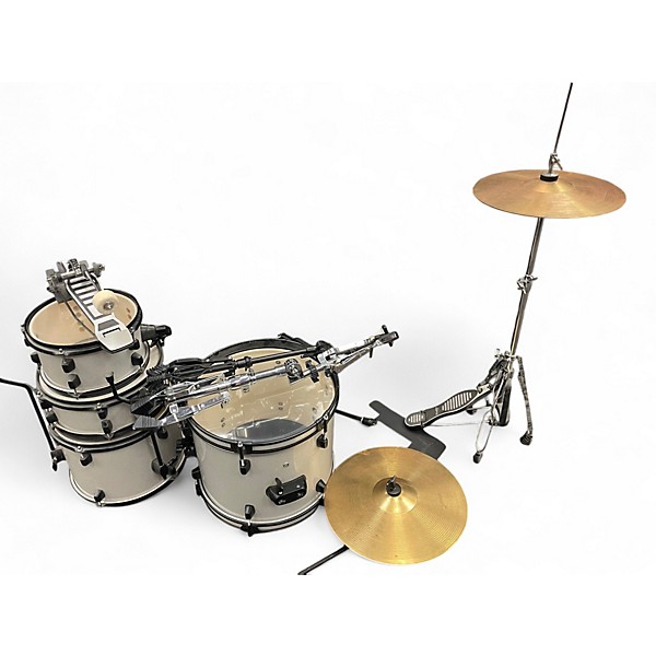 Used Ludwig 4 Piece POCKET KIT WHITE Drum Kit