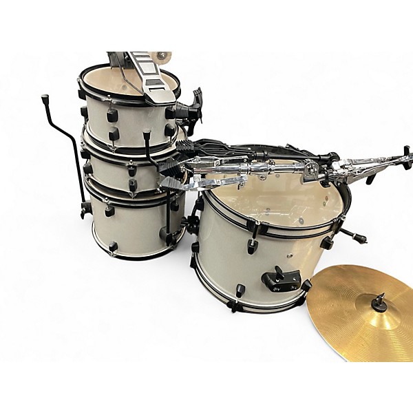 Used Ludwig 4 Piece POCKET KIT WHITE Drum Kit