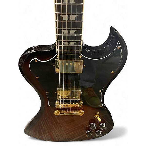 Used Woodrite revelator 2 Tone Sunburst Solid Body Electric Guitar