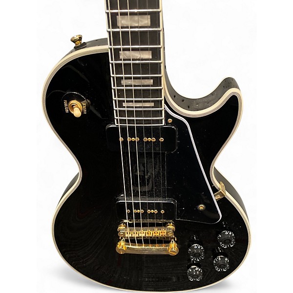 Used Epiphone LES PAUL CUSTOM P90 Black Solid Body Electric Guitar