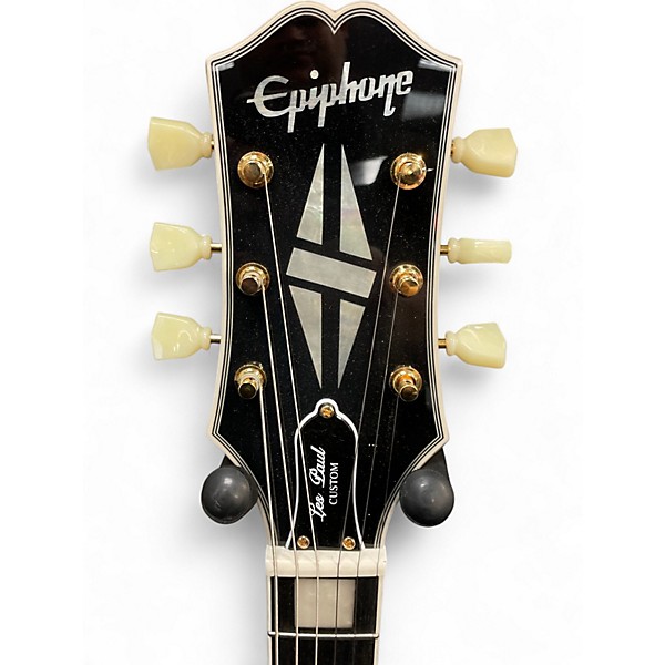 Used Epiphone LES PAUL CUSTOM P90 Black Solid Body Electric Guitar