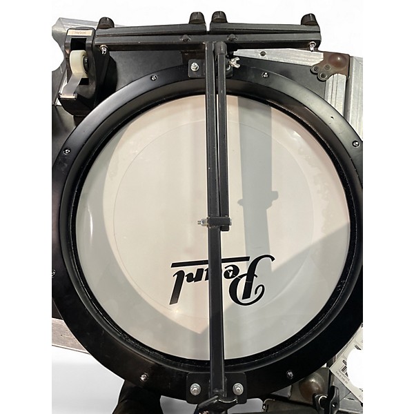 Used Pearl 2 Piece Rhythm Traveler Compact Black and White Drum Kit