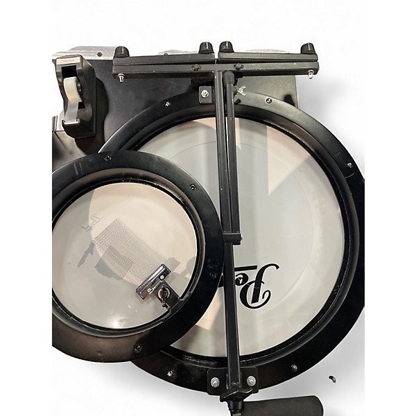 Used Pearl 2 Piece Rhythm Traveler Compact Black and White Drum Kit