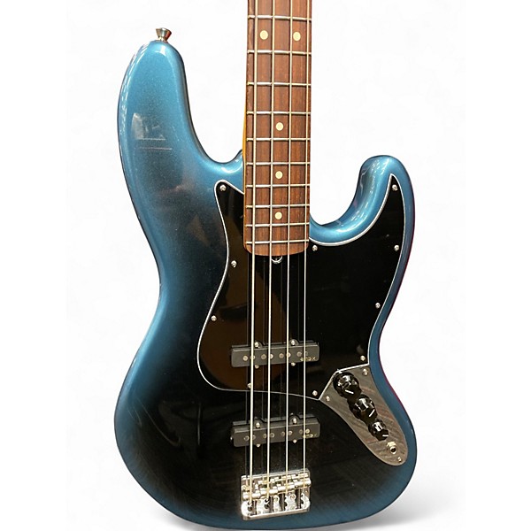 Used 2021 Fender American Professional II Jazz Bass Dark Night Electric Bass Guitar
