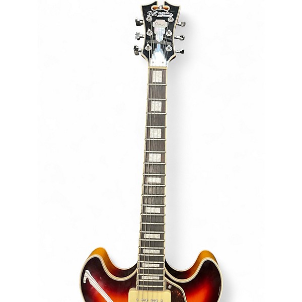 Used D'Angelico Premier Series DC 3 Tone Sunburst Hollow Body Electric Guitar