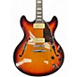 Used D'Angelico Premier Series DC 3 Tone Sunburst Hollow Body Electric Guitar