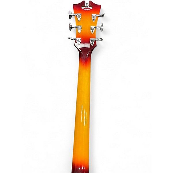 Used D'Angelico Premier Series DC 3 Tone Sunburst Hollow Body Electric Guitar