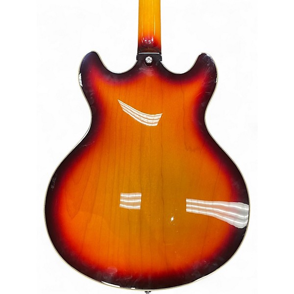 Used D'Angelico Premier Series DC 3 Tone Sunburst Hollow Body Electric Guitar