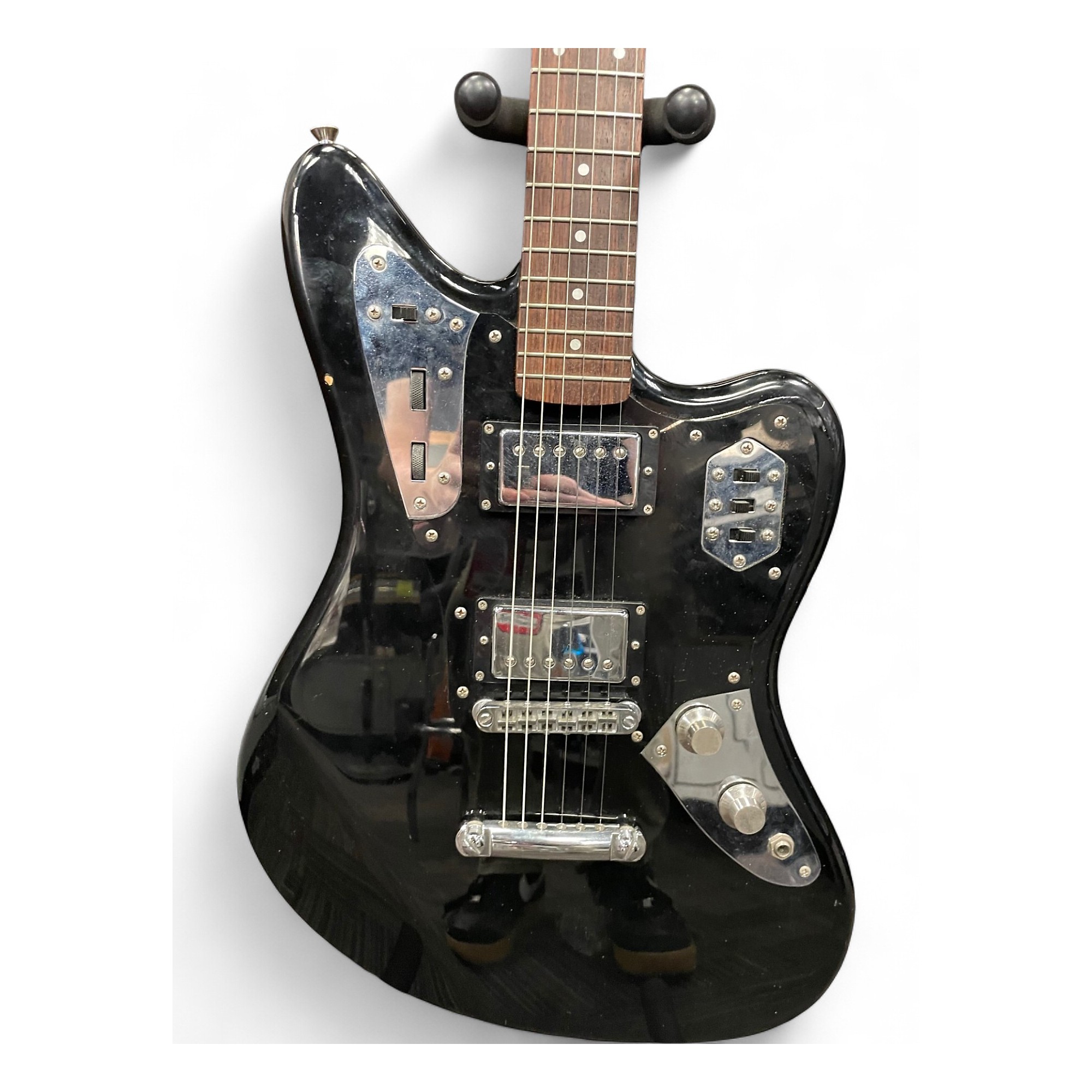 ギター Fender Jaguar Black Jaguar – Black – Davidson's Well Strung Guitars – We Buy and