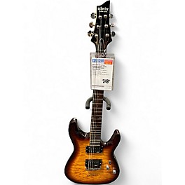 Used Schecter Guitar Research Diamond Series C-6 Plus Amber Burst Solid Body Electric Guitar