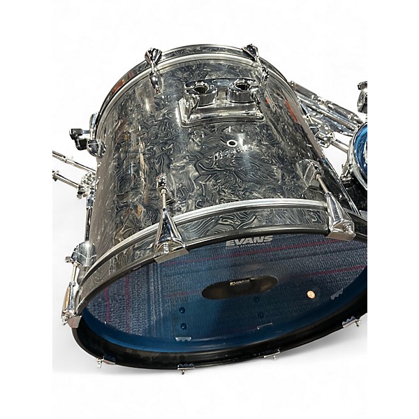 Used Rogers 5 Piece Shell Pack w/ hardware Charcoal Swirl Drum Kit