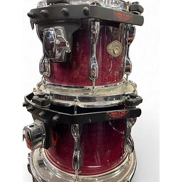 Used TAMA 4 Piece Rockstar Red to Black Fade Drum Kit