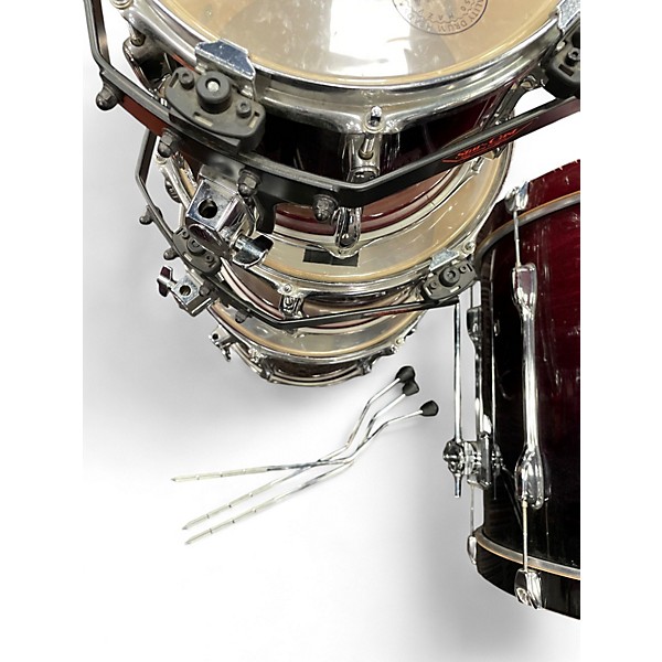 Used TAMA 4 Piece Rockstar Red to Black Fade Drum Kit