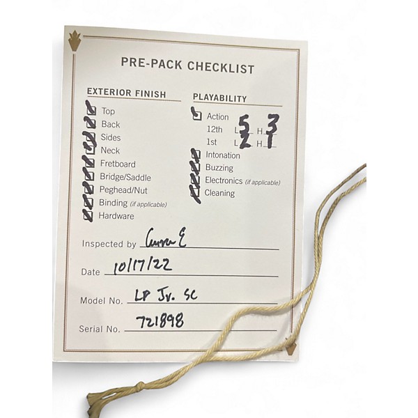 Used 2023 Gibson Custom Shop 1957 Les Paul Junior Aged Tv Yellow Solid Body Electric Guitar