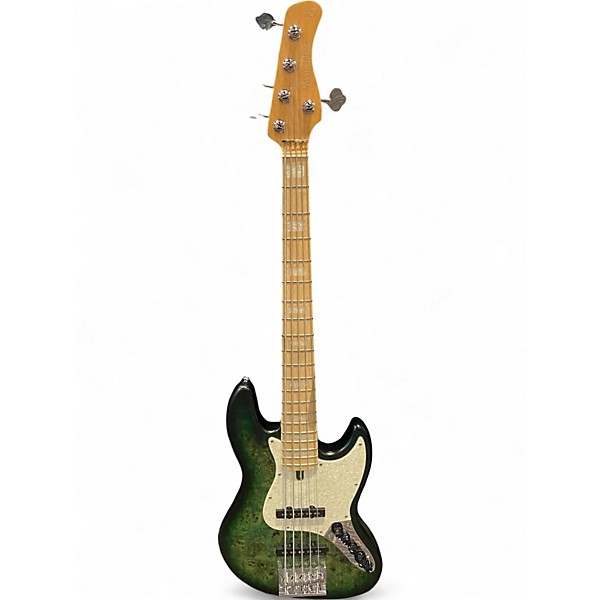 Used Sire Marcus Miller M7 Swamp Ash Satin Transparent Green Electric Bass Guitar