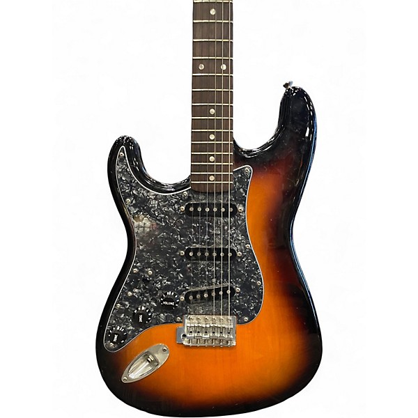 Used Squier Affinity Left Handed Stratocaster 2 tone sunburst Electric Guitar