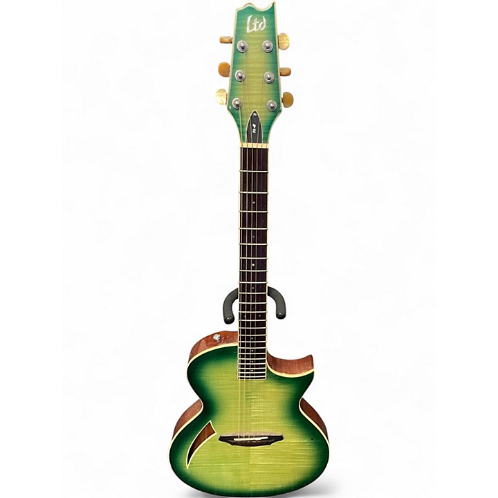 Used ESP LTD TL6 Green Acoustic Electric Guitar Green