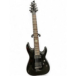 Used Schecter Guitar Research Damien Elite 7 BLACK SPARKLE Solid Body Electric Guitar