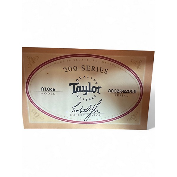 Used Taylor 210CE Natural Acoustic Electric Guitar