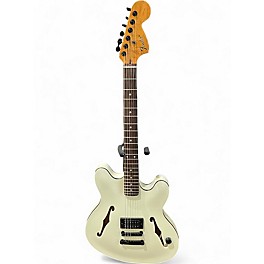 Used Fender TOM DELONGE STARCASTER SATIN WHITE Hollow Body Electric Guitar
