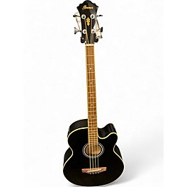 Used Ibanez AEB5E Black Acoustic Bass Guitar