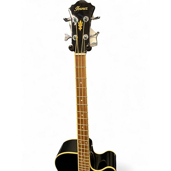 Used Ibanez AEB5E Black Acoustic Bass Guitar