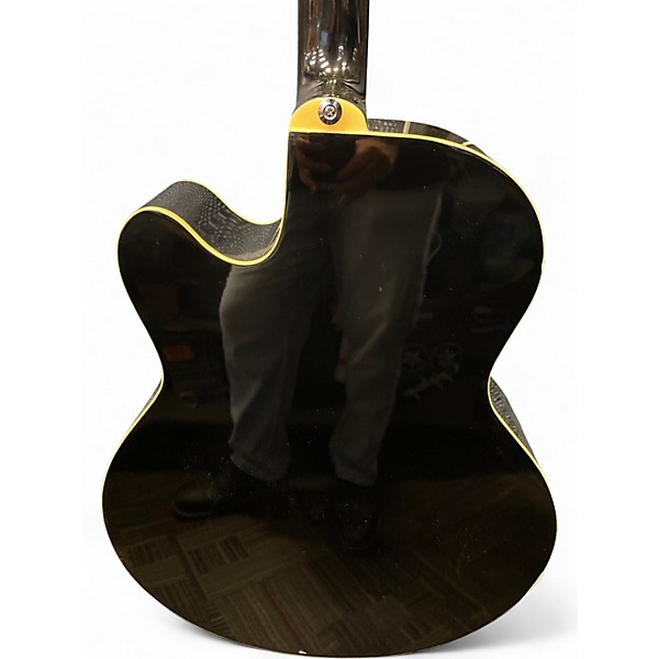 Used Ibanez AEB5E Black Acoustic Bass Guitar
