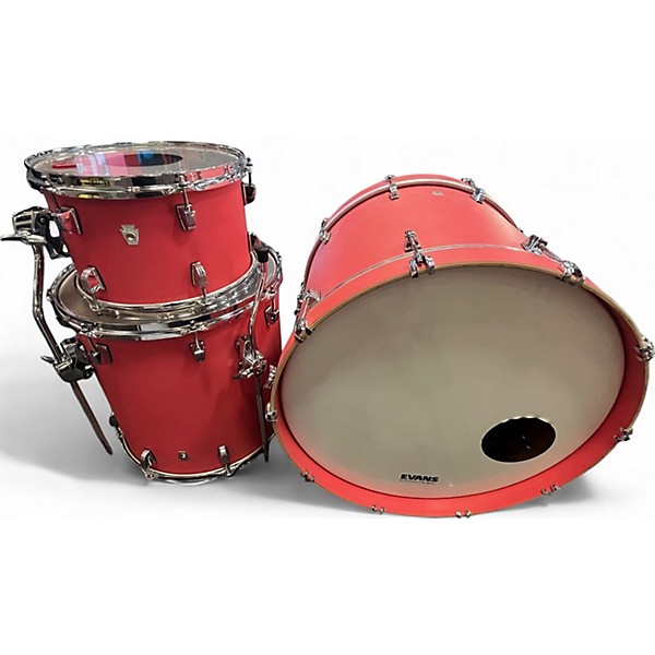 Used Ludwig 3 Piece Neusonic 3-Piece Coral Red Drum Kit