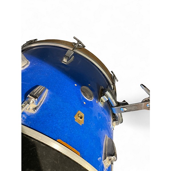 Used 1960s Ludwig 3 Piece DOWNBEAT BLUE SPARKLE Drum Kit