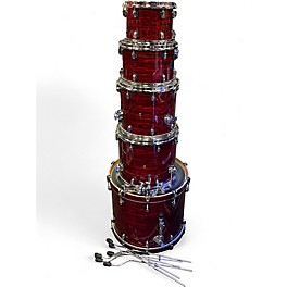 Used Mapex 5 Piece Saturn V Red Strata Drum Kit