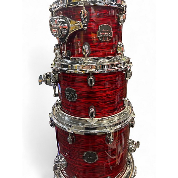 Used Mapex 5 Piece Saturn V Red Strata Drum Kit