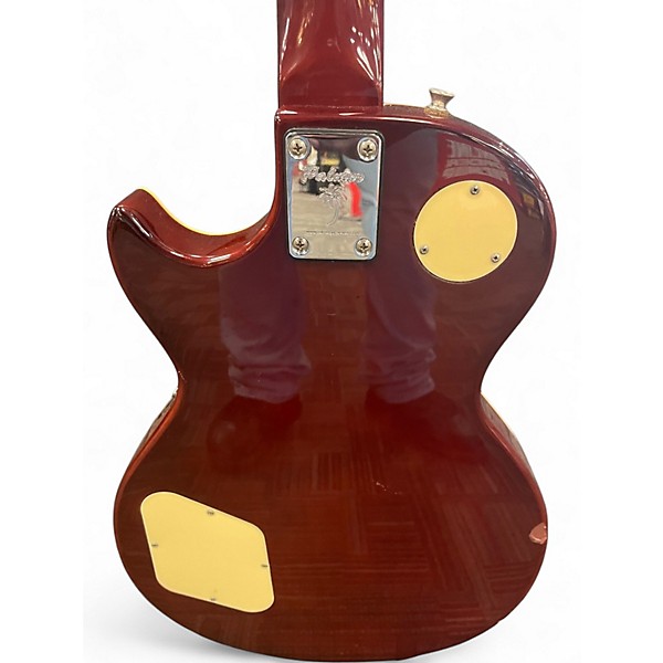 Used Palmer PE-LPS Crimson Red Trans Solid Body Electric Guitar