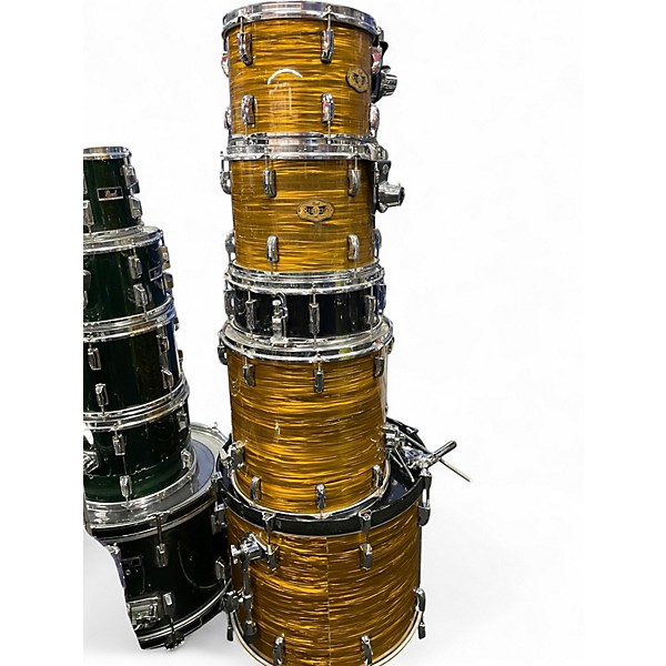 Used Pearl 5 Piece Vision gold oyster Drum Kit