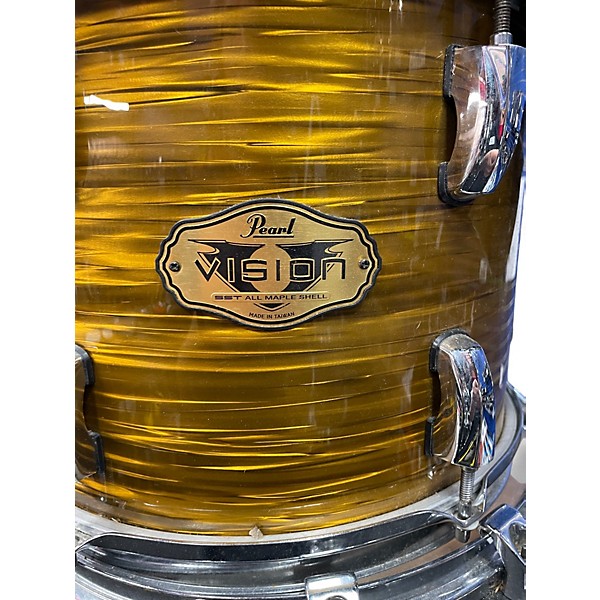 Used Pearl 5 Piece Vision gold oyster Drum Kit