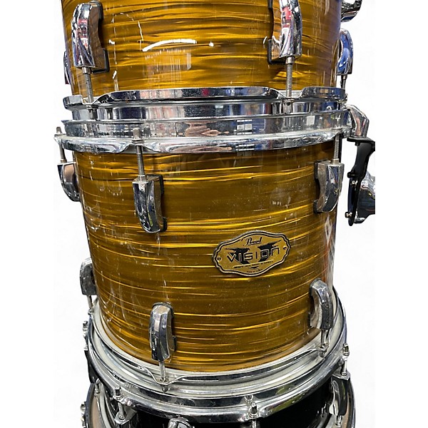 Used Pearl 5 Piece Vision gold oyster Drum Kit