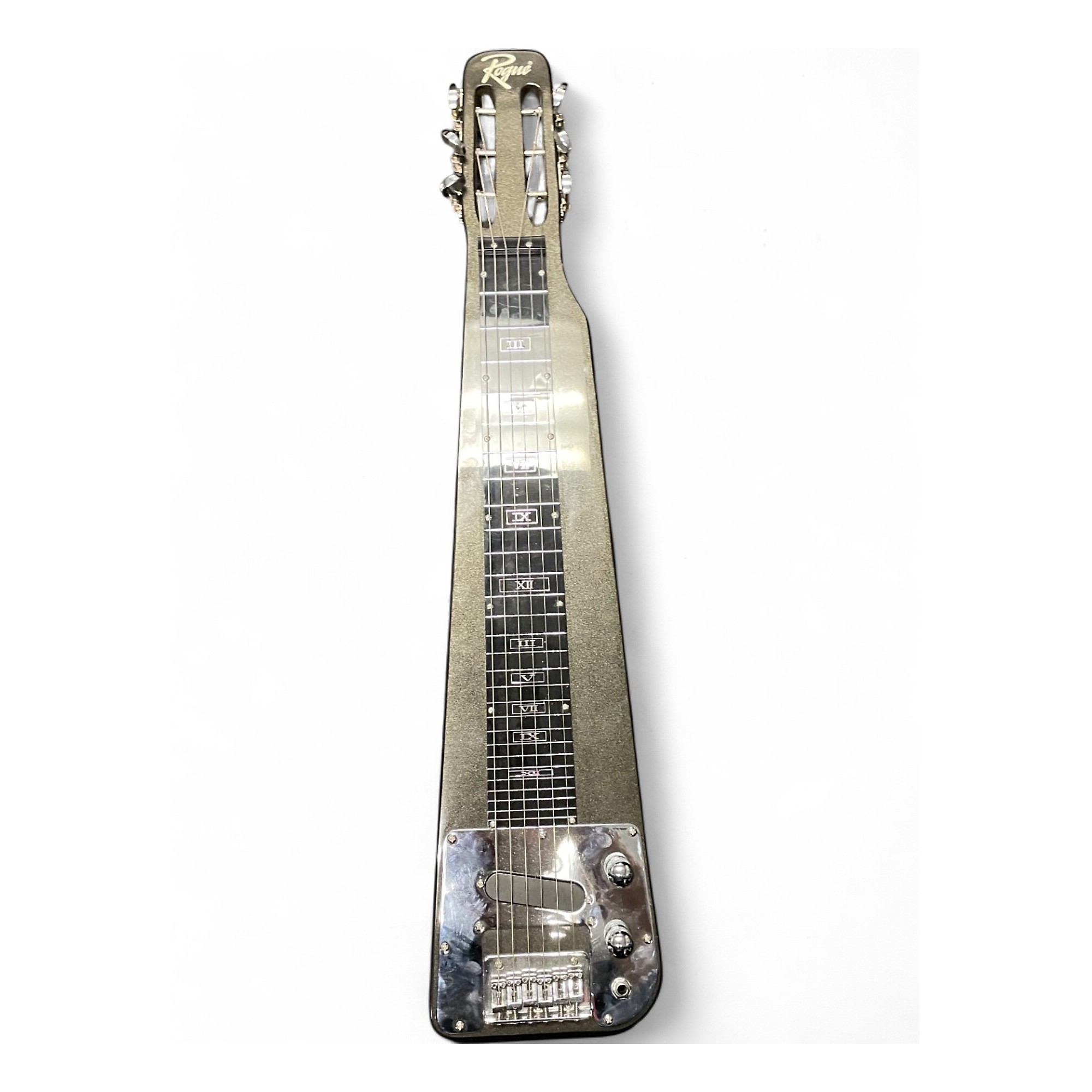 新品 Rogue RLS-1 Lap Steel Guitar 外箱ダメージあり Rogue RLS-1 Lap Steel Guitar With Stand and Gig Bag Metallic