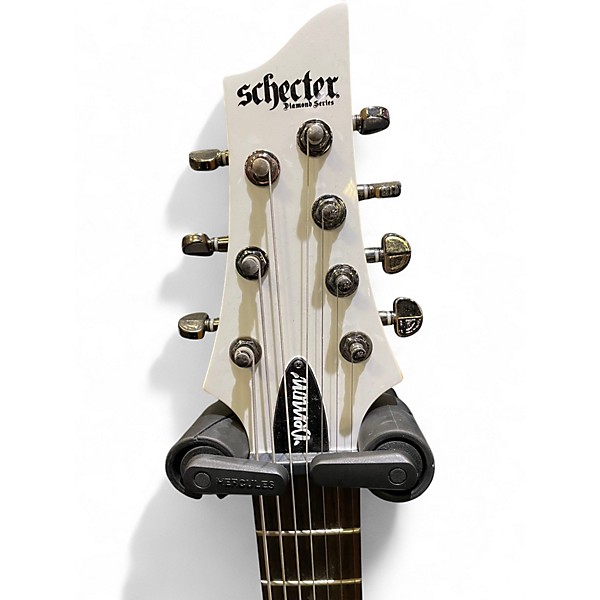 Used Schecter Guitar Research Demon 7 String Alpine White Solid Body Electric Guitar