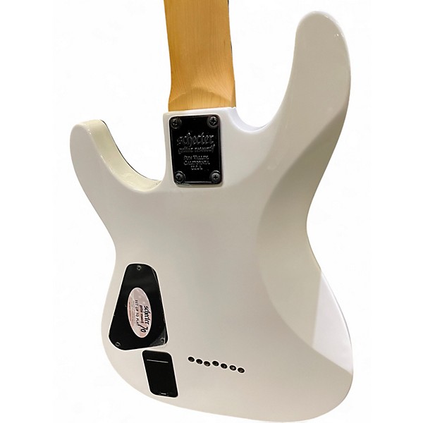 Used Schecter Guitar Research Demon 7 String Alpine White Solid Body Electric Guitar