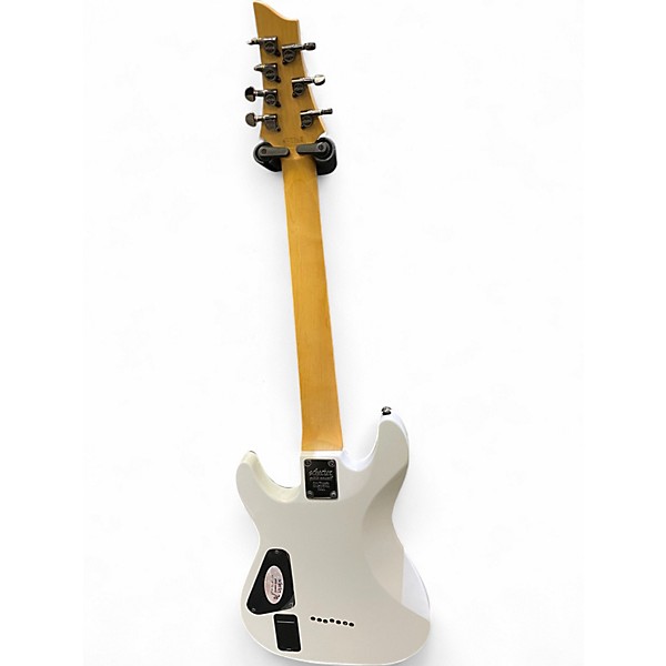 Used Schecter Guitar Research Demon 7 String Alpine White Solid Body Electric Guitar