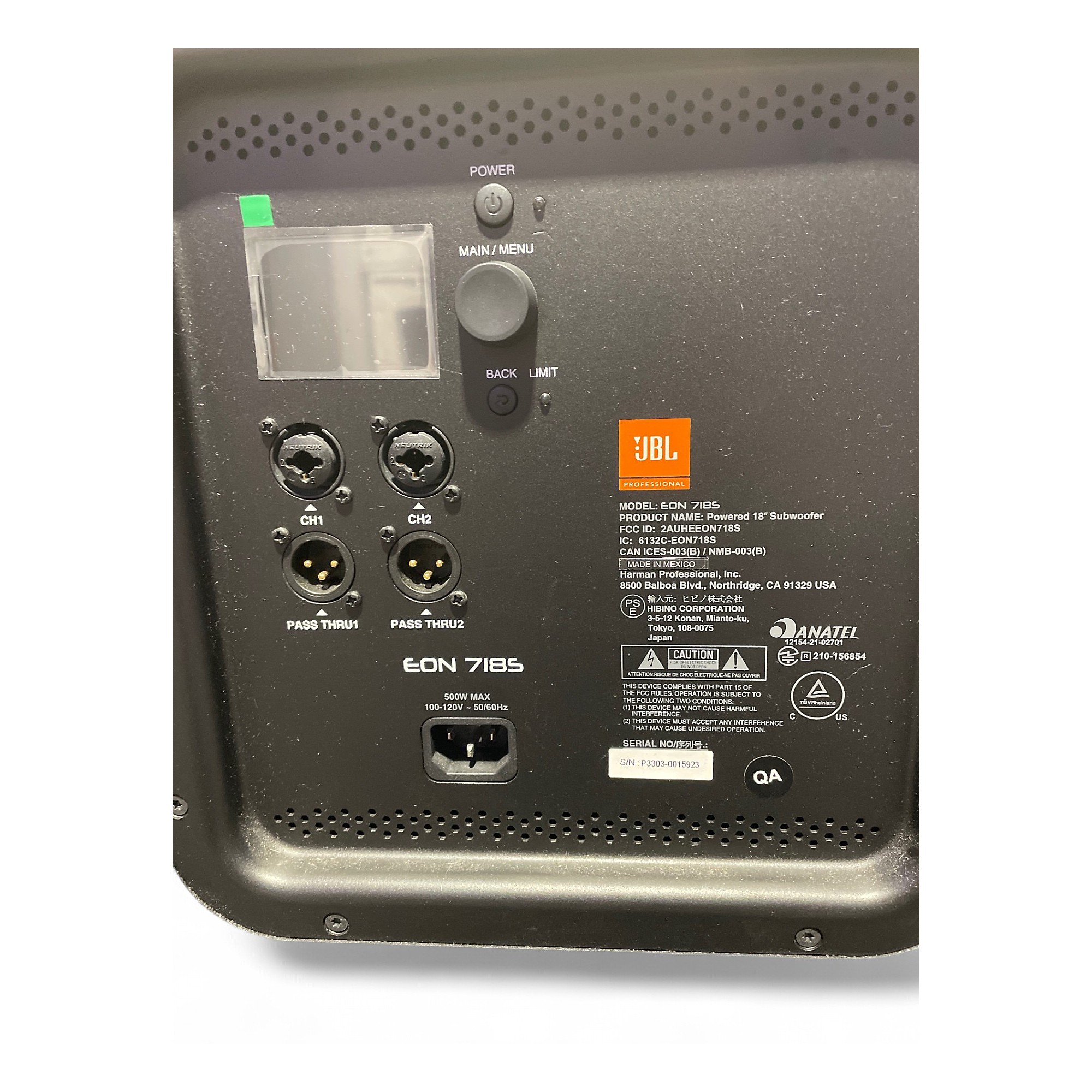Used JBL EON 718S Powered Subwoofer | Guitar Center